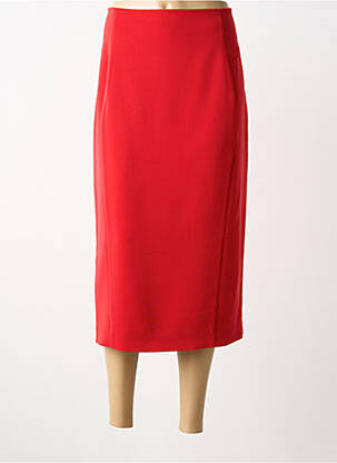 Jupe longue fermeture zippée au dos rouge PERSONA BY MARINA RINALDI femme