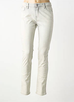 Jeans coupe slim stretch taille normale gris LESLIE femme