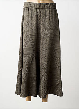 Jupe longue fermeture zip latéral vert JOSEPH RIBKOFF femme