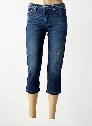 Pantacourt stretch taille haute bleu VOTRE NOM femme