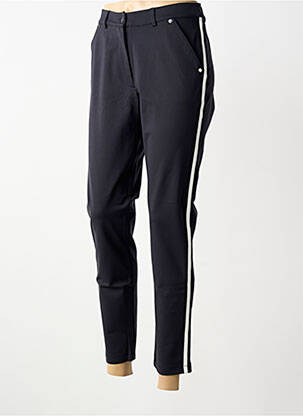 Pantalon chino broderie galons latéraux taille basse noir PLATINE COLLECTION femme