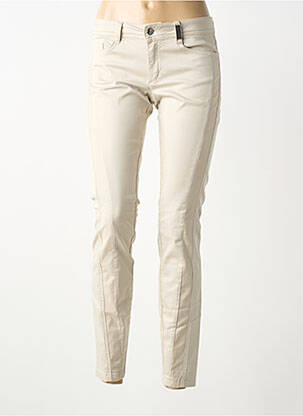 Pantalon slim tissage popeline taille normale beige SPORTALM femme