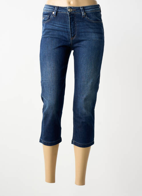 Pantacourt taille haute taille haute bleu VOTRE NOM femme