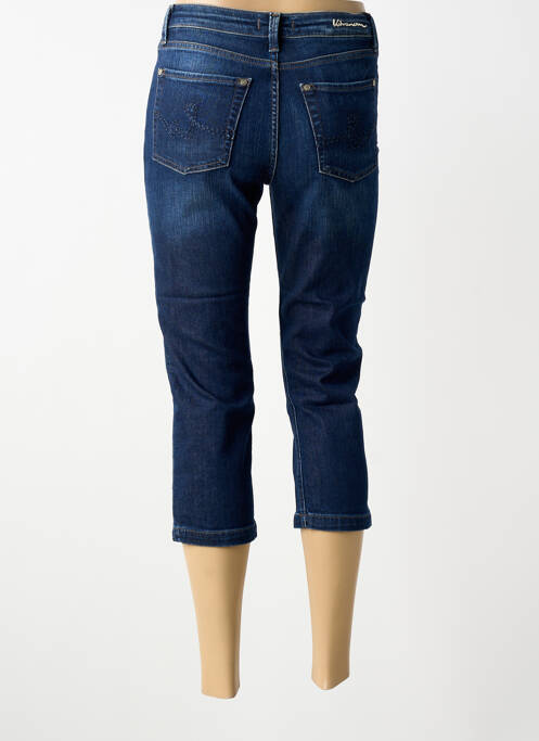 Pantacourt taille haute taille haute bleu VOTRE NOM femme