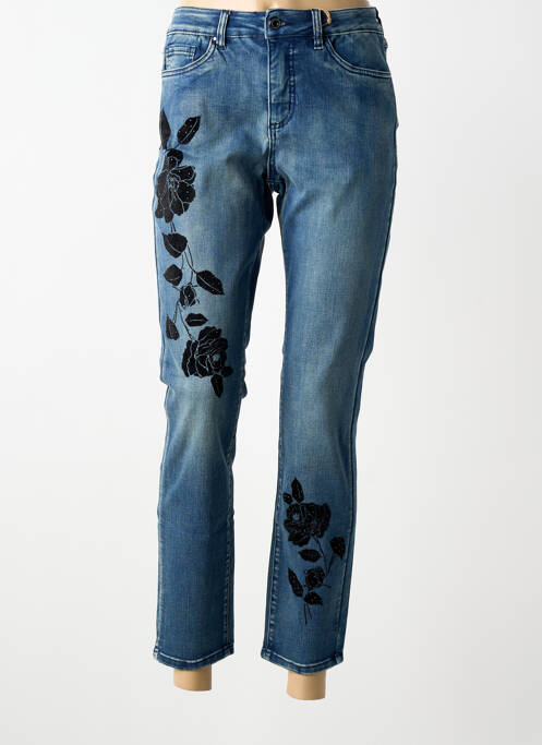 Jeans coupe slim stretch taille normale bleu JOSEPH RIBKOFF femme