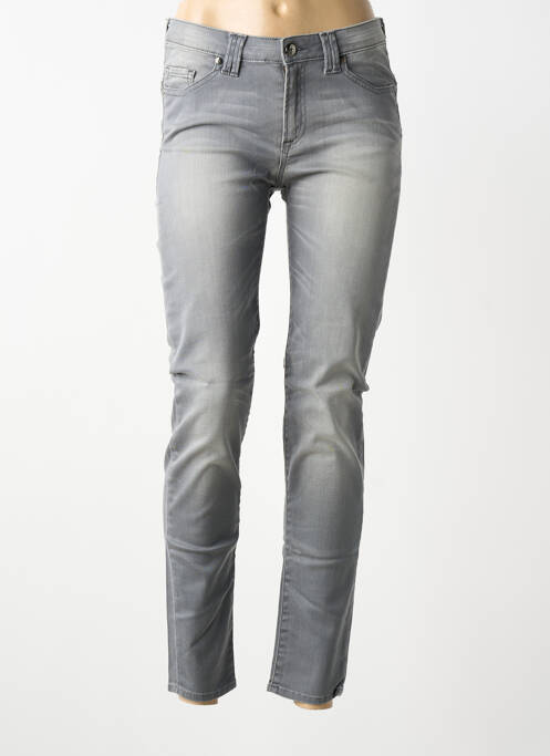 Jeans coupe slim taille normale taille normale gris VOTRE NOM femme