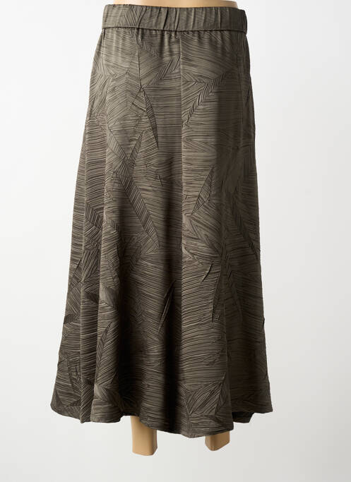 Jupe longue fermeture zip latéral vert JOSEPH RIBKOFF femme