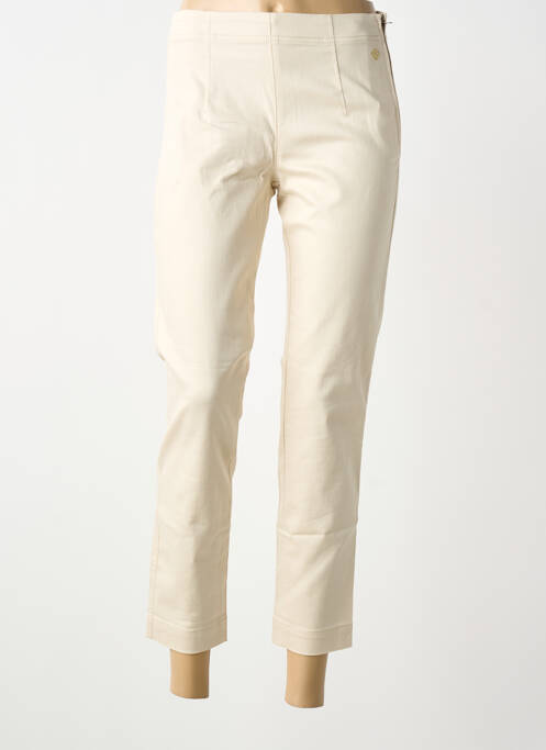 Pantalon 7/8 stretch taille normale beige SUMMUM femme
