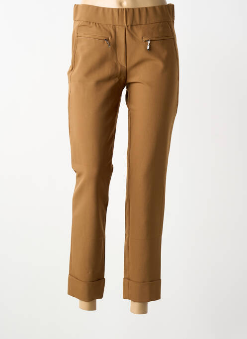 Pantalon 7/8 stretch taille normale marron GARDEUR femme