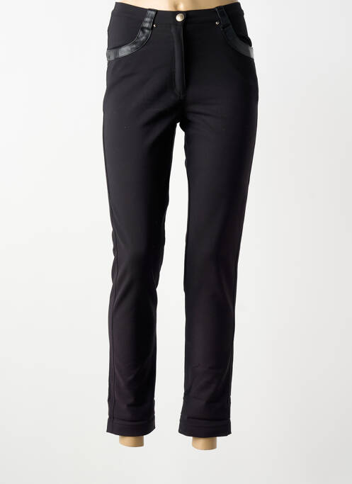Pantalon 7/8 stretch taille normale noir FILIPINE LAHOYA femme