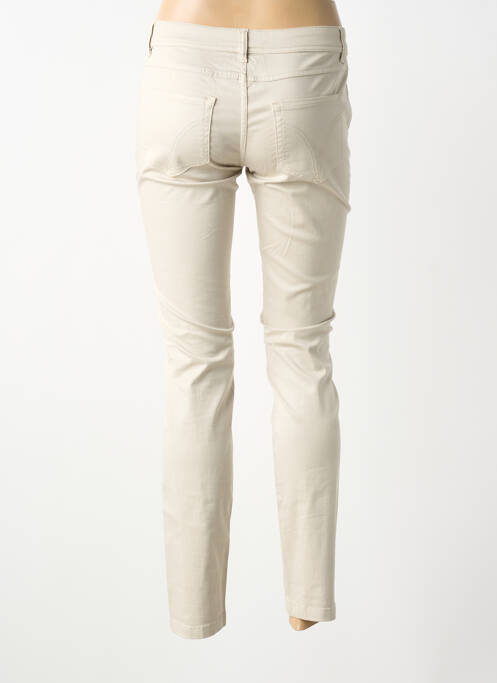Pantalon slim tissage popeline taille normale beige SPORTALM femme