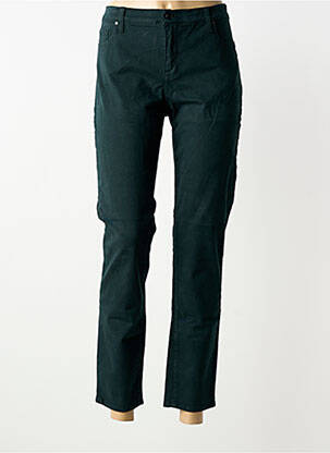 Pantalon 7/8 tissage popeline taille normale vert VOTRE NOM femme