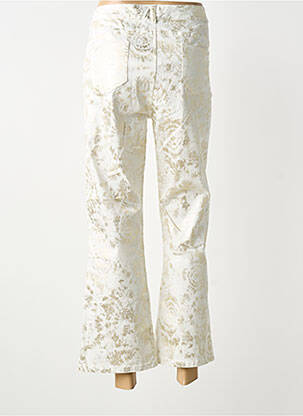 Pantalon 7/8 stretch taille normale blanc LESLIE femme