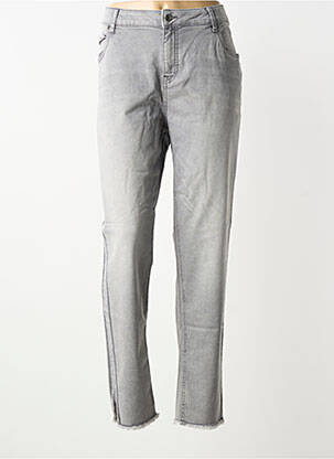 Jeans coupe droite stretch taille normale gris OPEN END femme