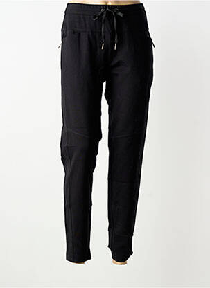 Pantalon slim taille élastique taille normale noir SUMMUM femme