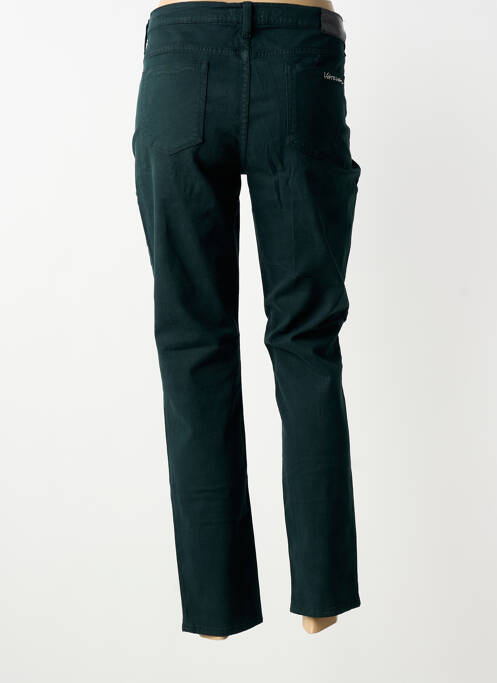 Pantalon 7/8 tissage popeline taille normale vert VOTRE NOM femme