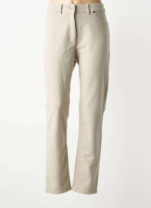 Jeans coupe droite stretch taille normale beige PERSONA BY MARINA RINALDI femme