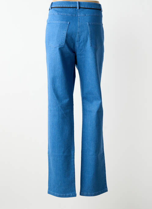 Jeans coupe droite stretch taille normale bleu LESLIE femme