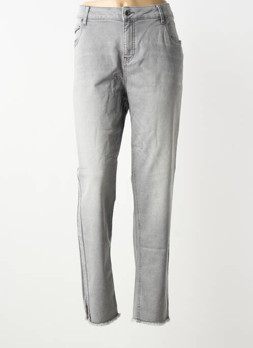 Jeans coupe droite stretch taille normale gris OPEN END femme