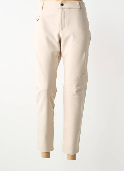 Pantalon 7/8 stretch taille normale beige INDIES femme