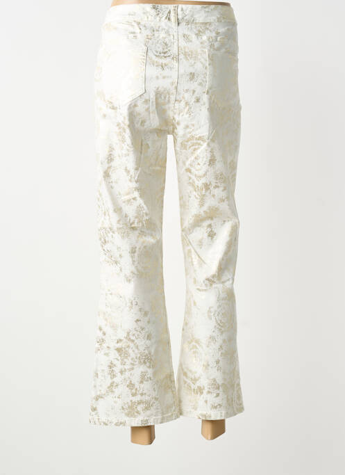 Pantalon 7/8 stretch taille normale blanc LESLIE femme