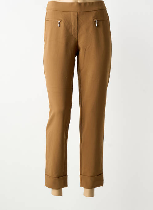 Pantalon 7/8 stretch taille normale marron GARDEUR femme