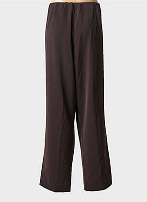 Pantalon droit taille élastique taille normale marron SEMPRE PIU BY CHALOU femme