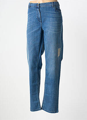 Jeans coupe droite effet usé délavé taille normale bleu PERSONA BY MARINA RINALDI femme