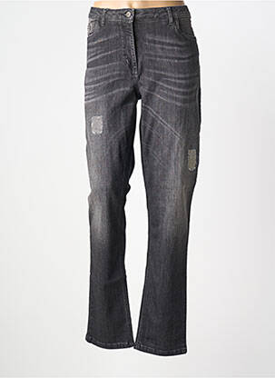 Jeans coupe droite effet usé délavé taille normale noir PERSONA BY MARINA RINALDI femme