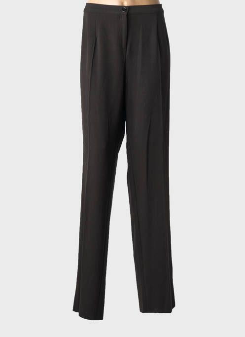 Pantalon droit taille à pinces taille normale noir ELENA MIRO femme