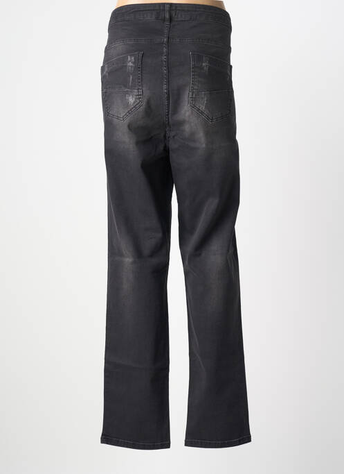 Jeans coupe slim effet usé délavé taille normale noir APRICO femme