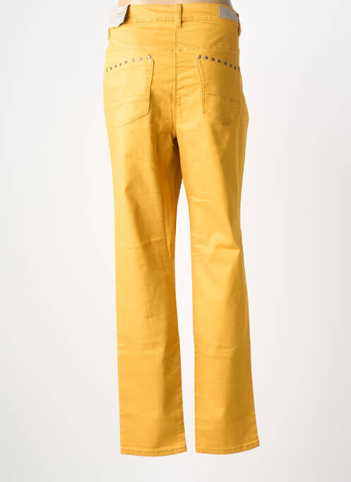 Jeans coupe slim stretch taille normale jaune BRANDTEX femme