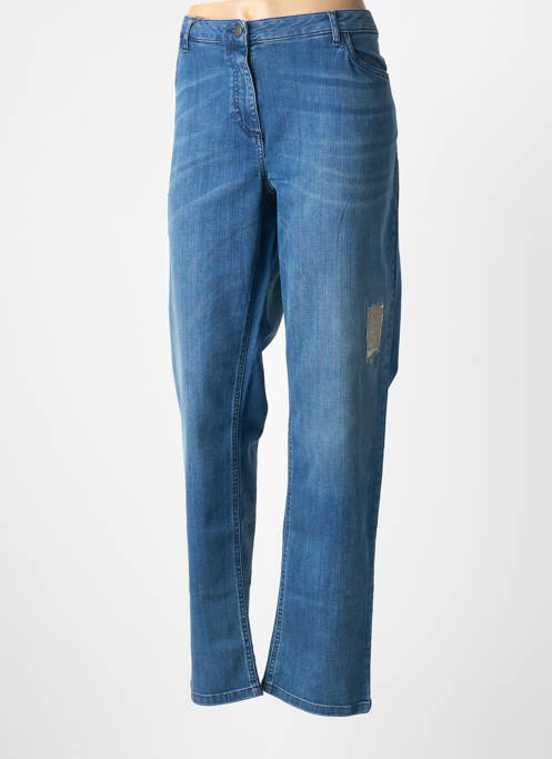 Jeans coupe droite effet usé délavé taille normale bleu PERSONA BY MARINA RINALDI femme
