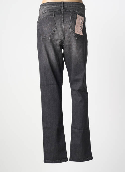 Jeans coupe droite effet usé délavé taille normale noir PERSONA BY MARINA RINALDI femme