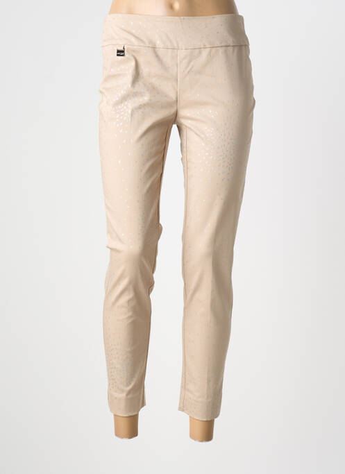 Pantalon 7/8 stretch taille normale beige LISETTE L femme