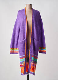 Gilet manches longues stretch violet GRACE femme