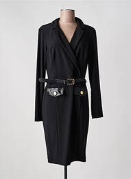 Robe mi-longue manches longues manches longues noir JOSEPH RIBKOFF femme