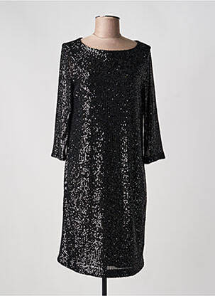 Robe courte coupe fluide manches longues noir JOSEPH RIBKOFF femme