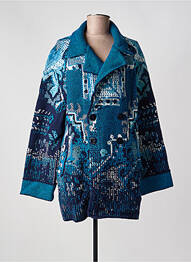 Veste casual col tailleur bleu IVKO femme
