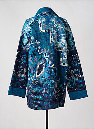Veste casual col tailleur bleu IVKO femme