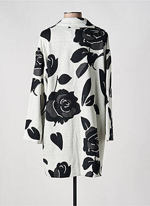 Manteau long coupe cintrée sans capuche gris JOSEPH RIBKOFF femme