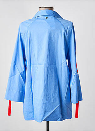 Blouse tissage popeline manches 3/4 bleu LOLA CASADEMUNT femme