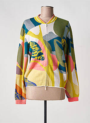 Gilet manches longues resserrée sur le bas jaune IVKO femme