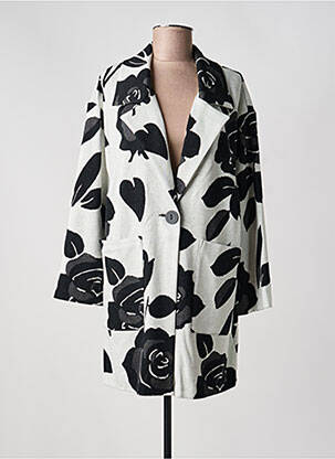 Manteau long coupe cintrée sans capuche gris JOSEPH RIBKOFF femme