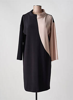 Robe mi-longue manches longues manches longues noir JOSEPH RIBKOFF femme