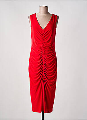 Robe mi-longue sans manche sans manche rouge JOSEPH RIBKOFF femme