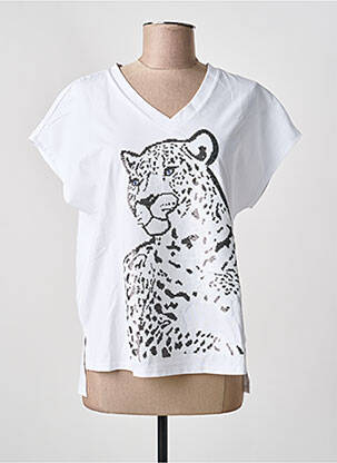 T-shirt coupe droite manches courtes blanc LOLA CASADEMUNT femme