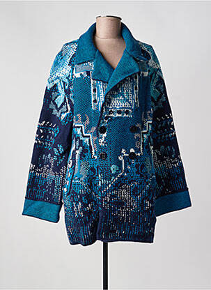 Veste casual col tailleur bleu IVKO femme