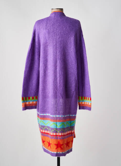 Gilet manches longues stretch violet GRACE femme