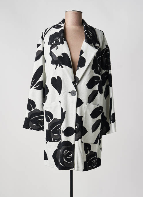 Manteau long coupe cintrée sans capuche gris JOSEPH RIBKOFF femme